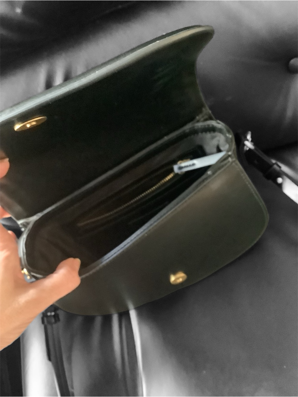Zara Black Crossbody Saddle Bag - Picture 10 of 13